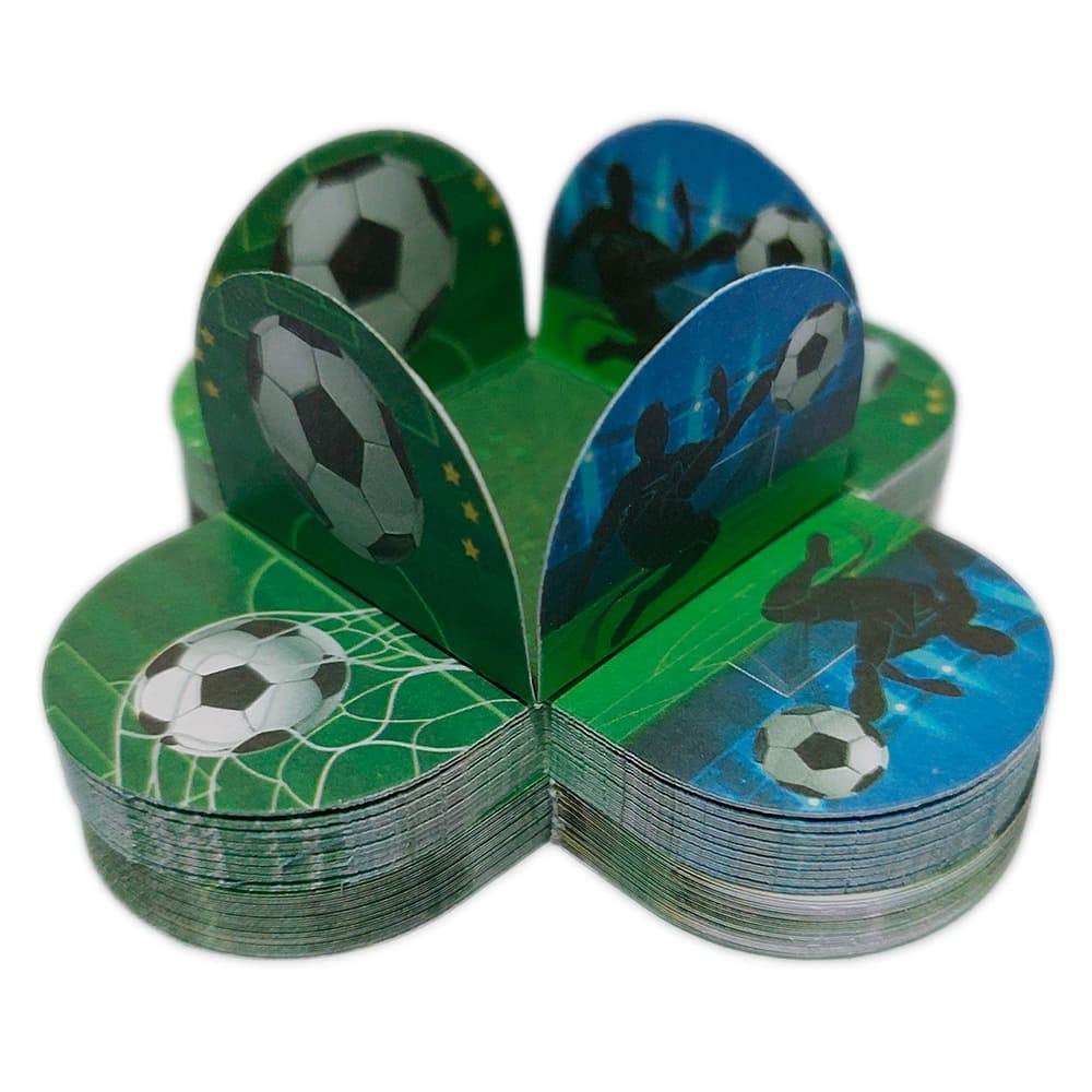 50~300 Futebol Bola Jogo Taça Copa Time Forminhas 4 Pétalas Brigadeiros Festa