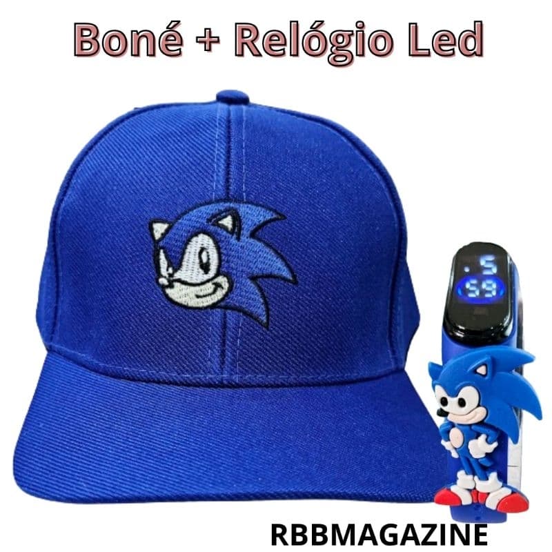 Kit Boné e Relógio Sonic, Homem aranha, Spiderman kit infantil