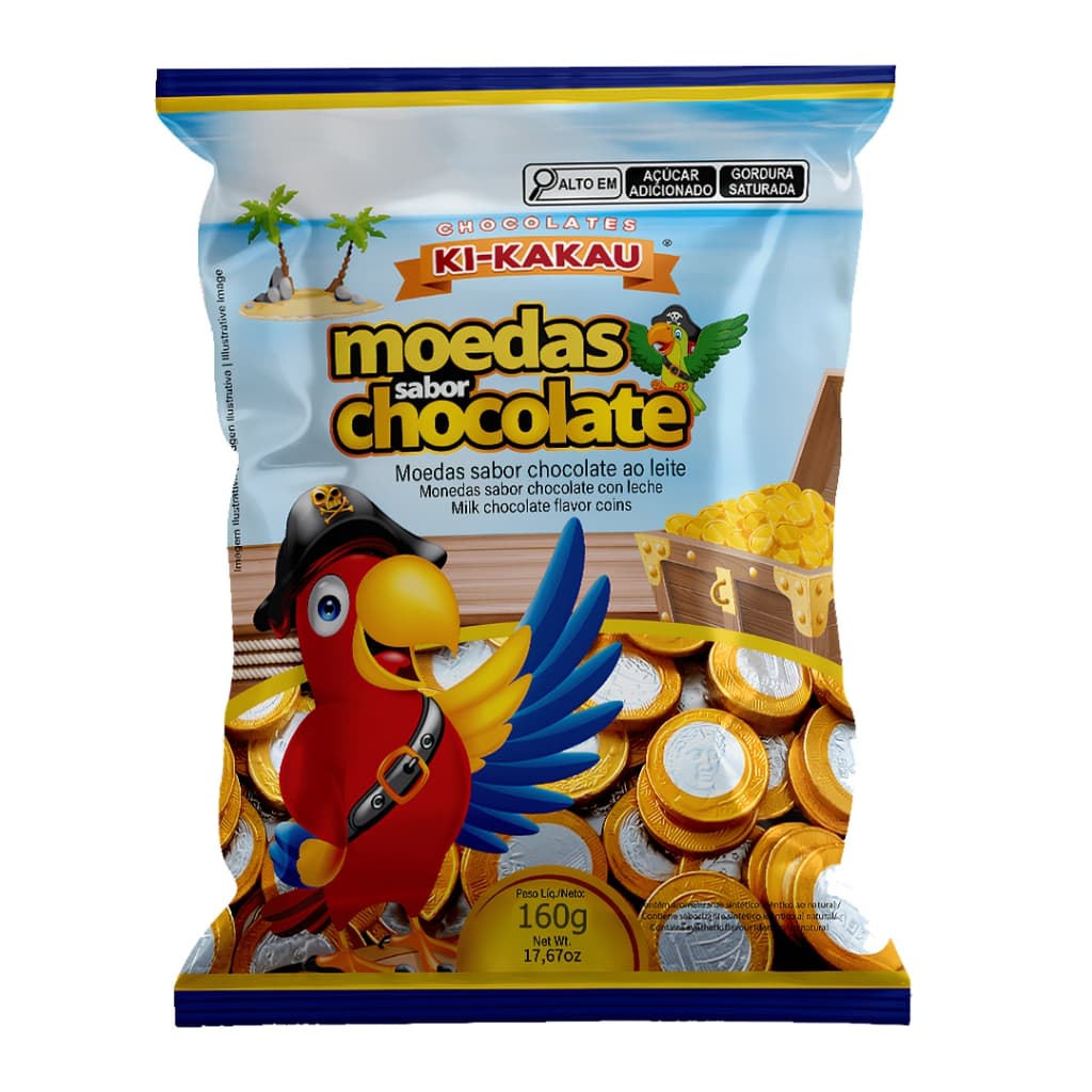 Moedas de chocolate 160g Ki-kakau c/46un