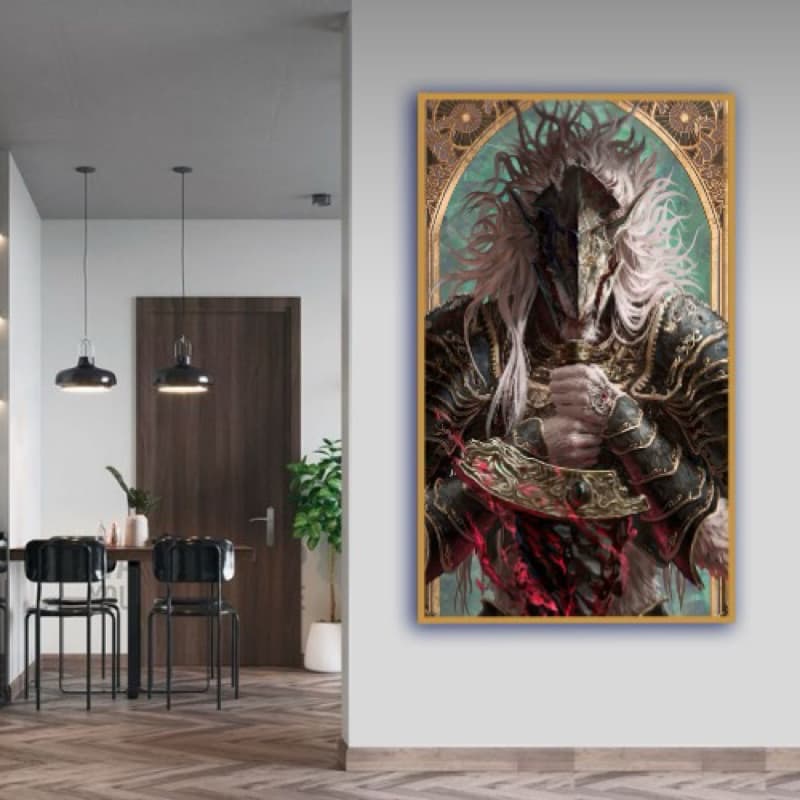 Quadro Decorativo Peça Única Elden Ring Maliketh 4K Full HD MDF