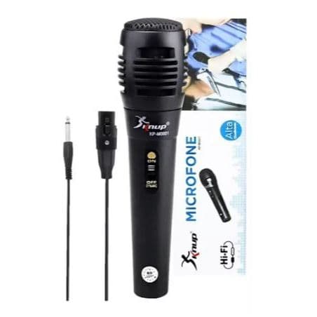 Microfone Com Fio Profissional Dinâmico E Redução De Ruído Karaokê P10