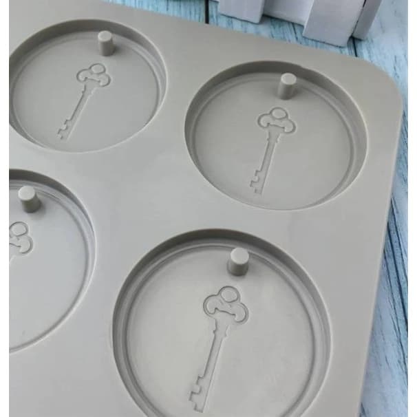 Molde Para Resina Circulo - 4 Cavidades- Chave