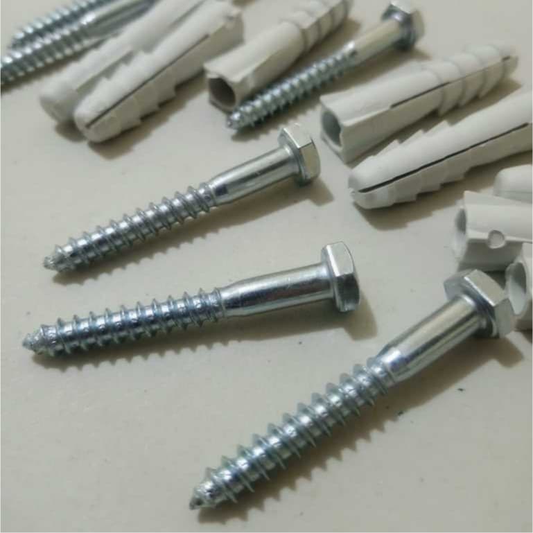 Parafuso Sextavado 1/4 50 mm com buchas