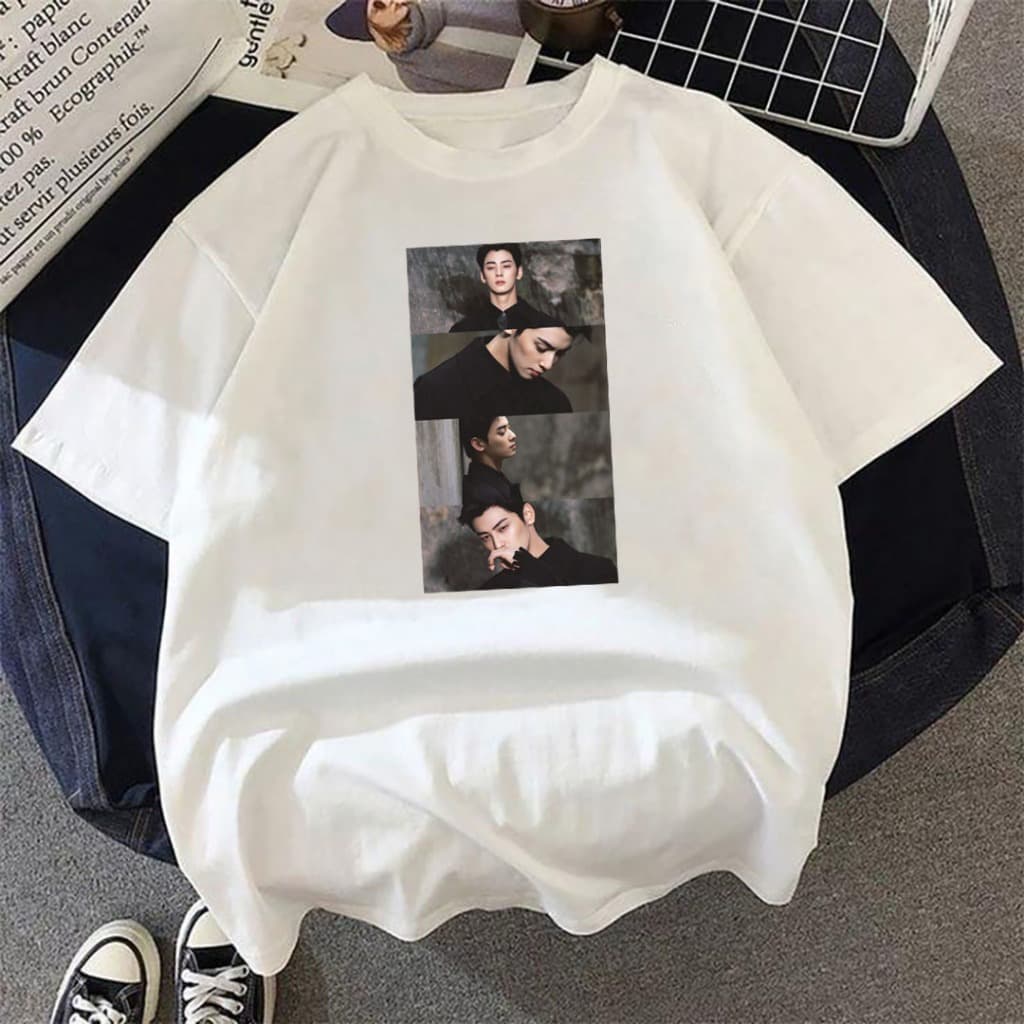 Camiseta Dorama Séries Cha Eun Woo Fotos Fio 30.1 Unissex 100% Algodão