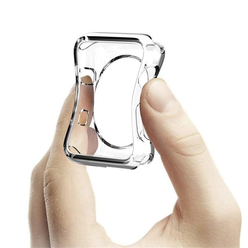 Capa TPU Bumper com Abertura na Tela para Apple Watch 46mm 49mm 40mm 41mm 42mm 44mm 45mm Smartwatch Transparente Case