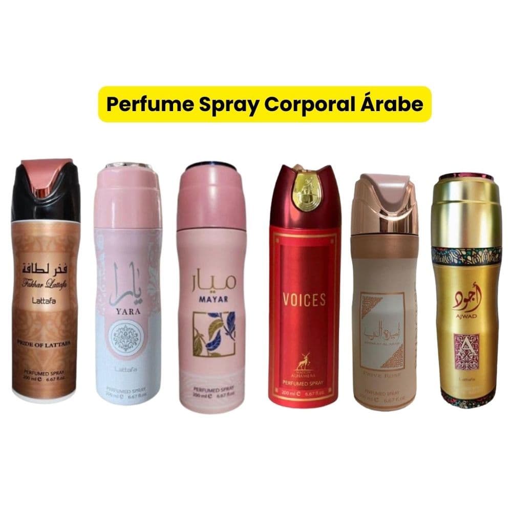 Perfume Spray Árabe Feminino e Masculino Original 200ml -  Yara, Asad, Fakhar Rose, Salvo