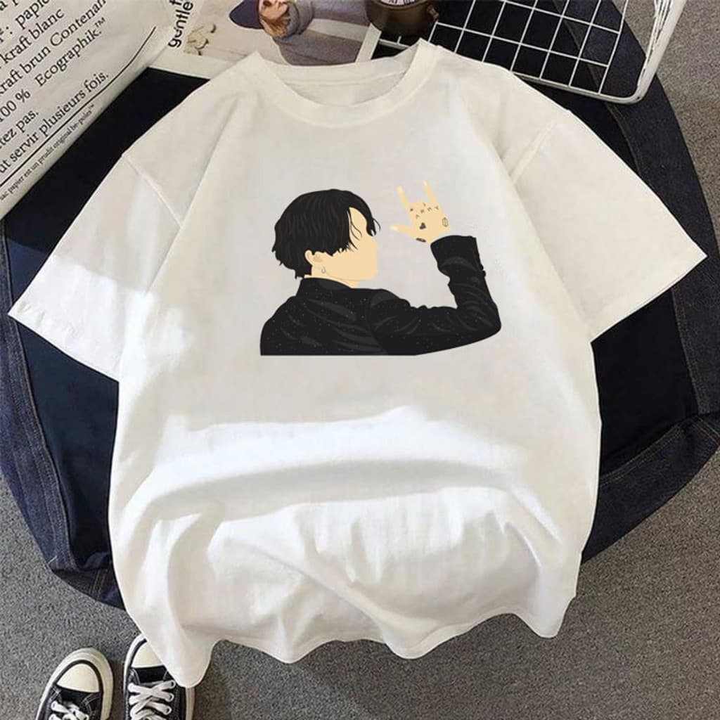 Camiseta Música Kpop JK Unissex 100% Algodão