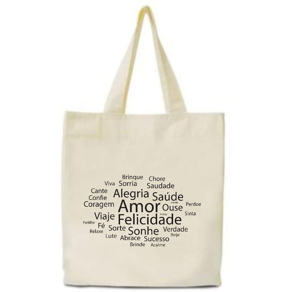 Kit 30 Sacolas Algodão Ecobag 35x40 Silk 1 Cor 20x28 Personalizada Frases e Escritas