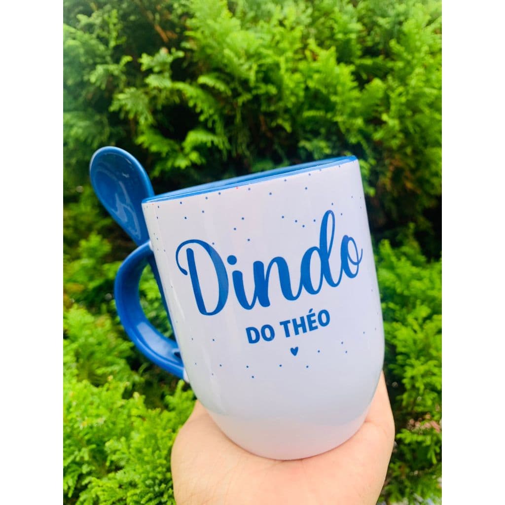 Caneca com colher - Presente para Padrinho / Madrinha, presente criativo padrinhos, padrinhos batismo, padrinhos crisma