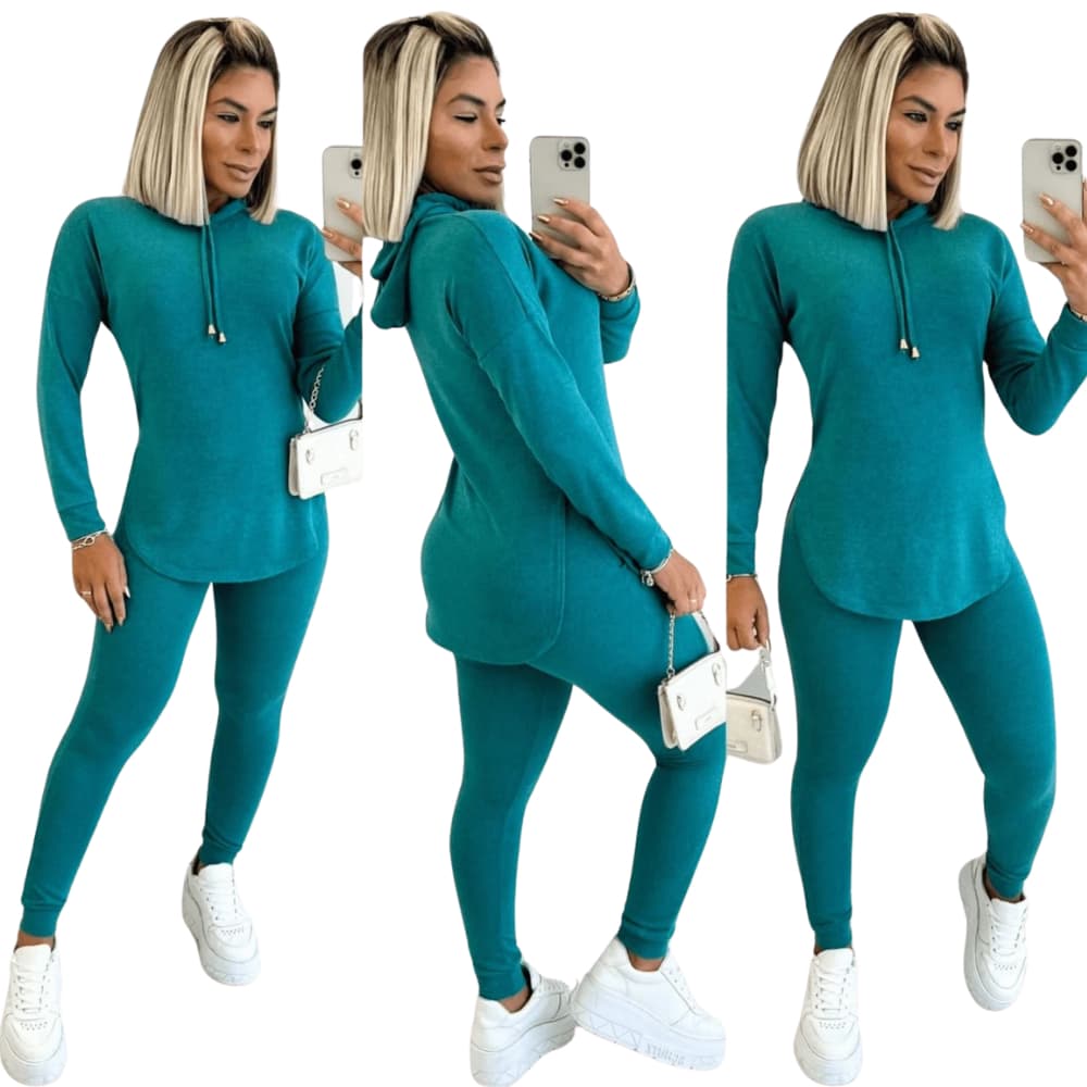 Conjunto Feminino de Frio Lanzinha Duas Peças Outono/Inverno