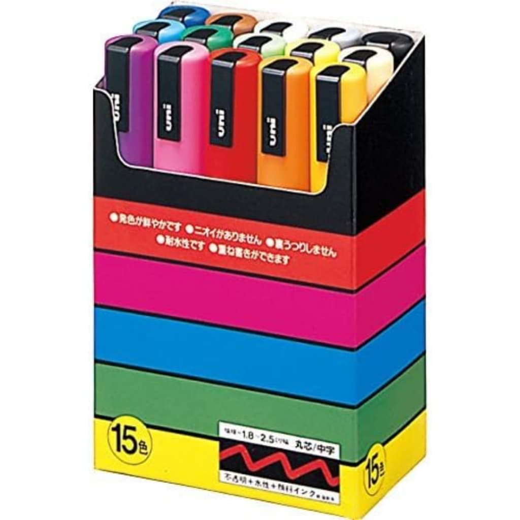 uni POSCA PC-5M 15 cores