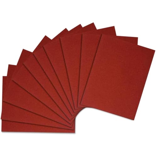 Lixa para Massa Vermelha papel costado 225mm x 275mm 1 unidade ou kit