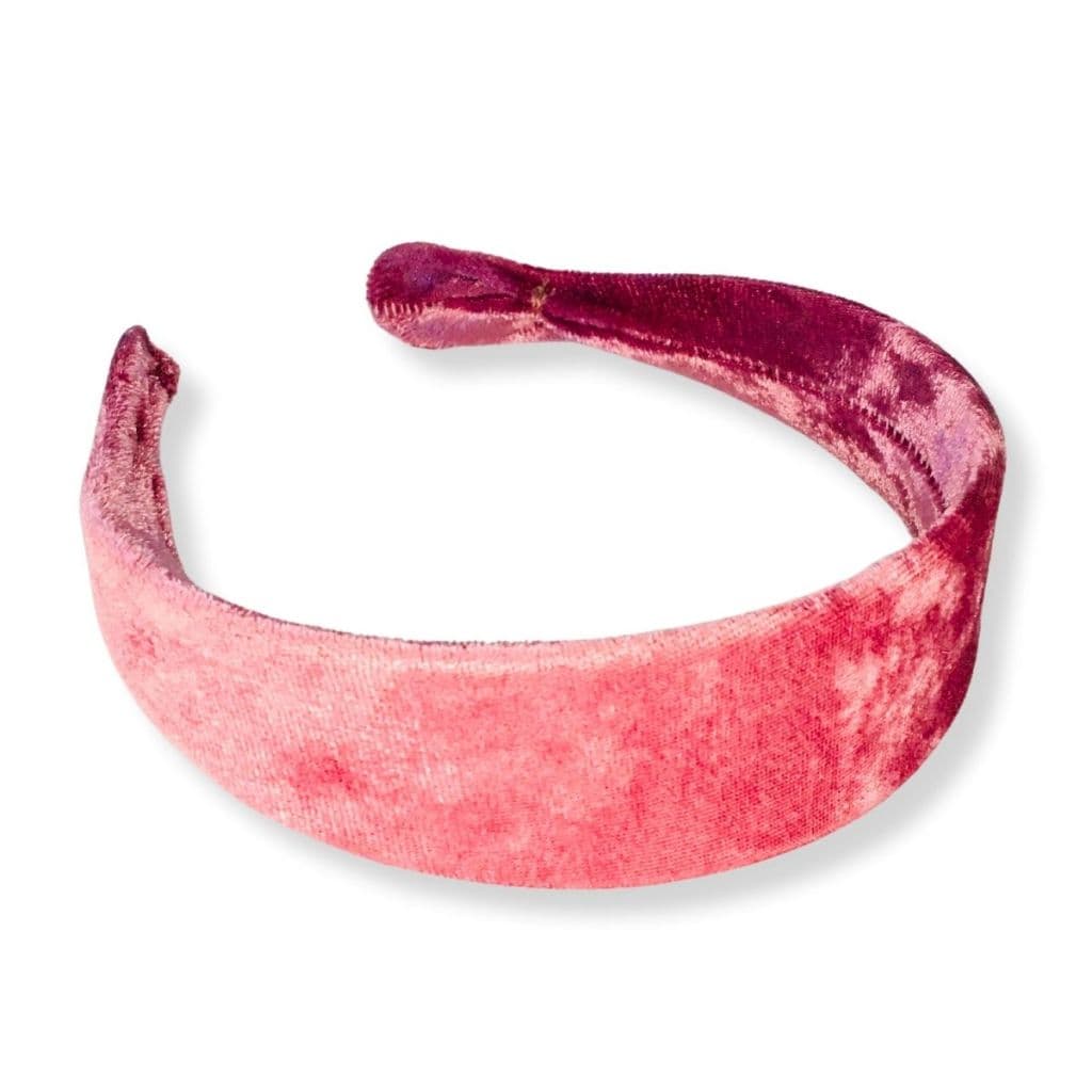 01 Arco Tiara Veludo Acessório Cabelo Larga Lisa Encapada 40mm