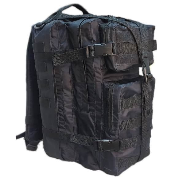 Mochila Operacional R&Z 30L Preta — 5 Compartimentos, Tecido Impermeável e Sistema Modular M.O.L.L.E.