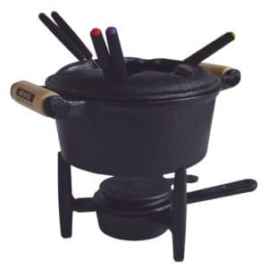Aparelho Jogo Para Fondue Em Ferro Fundido Panela Rechaud