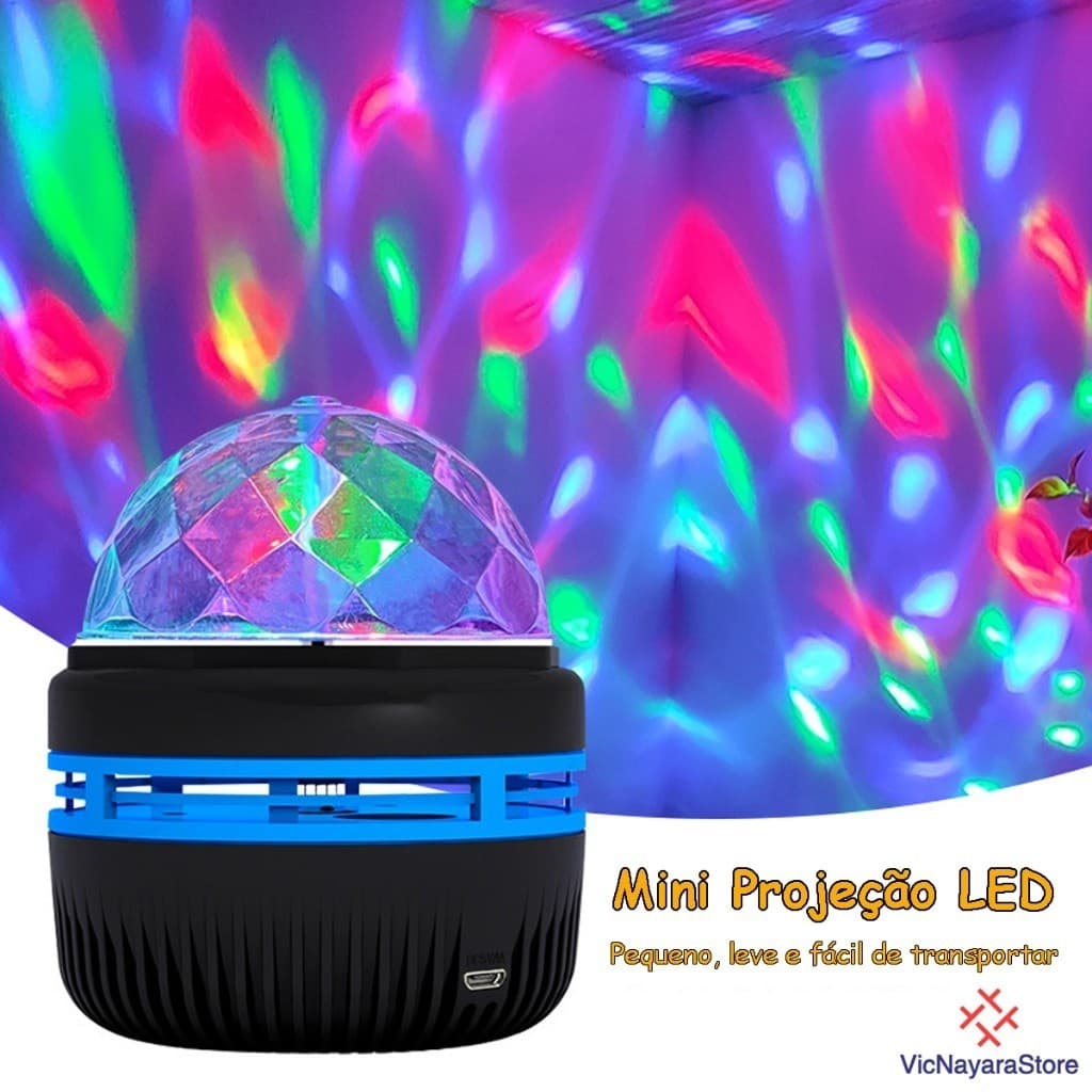 Mini Projetor Galáxia Luminária Projetor Cristal Mágico Luz De Projeção Rotativa Luz Noturna LED Para Quarto Abajur Infantil