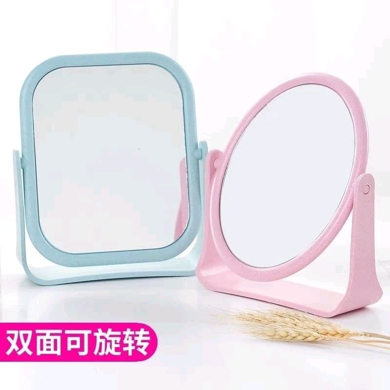 Espelho De Mesa Dupla Face Retangular E Oval
