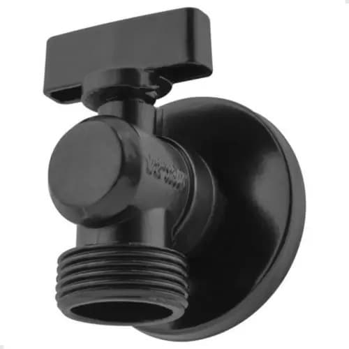 Registro Esfera Preta 1/4 Torneira Em Metal Para Maquina Lavar Roupa Lavanderia Uso Geral Saida 3/4