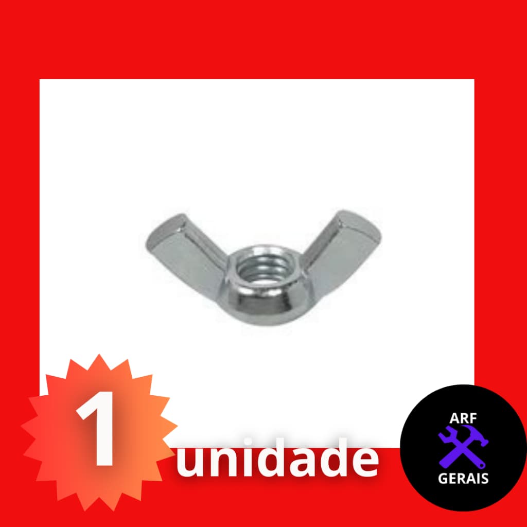Porca Borboleta Zamak C 3/16 Leve C/50 PORCA