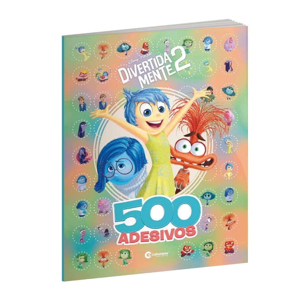 Livro 500 Adesivos Divertida Mente 2 Disney Editora Culturama