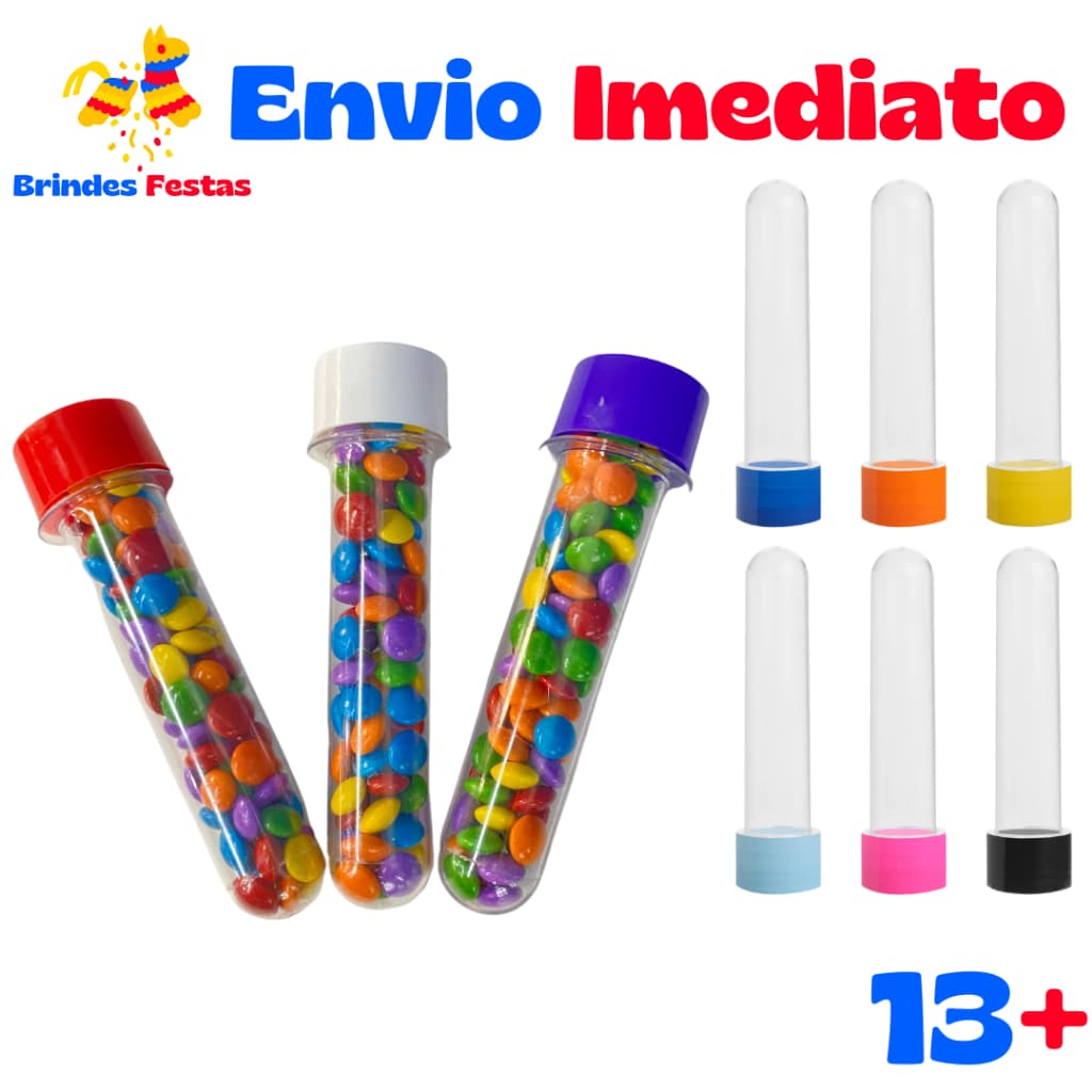 Kit 50-Tubete 13cm-Festa-Decoração-Várias Cores Novo