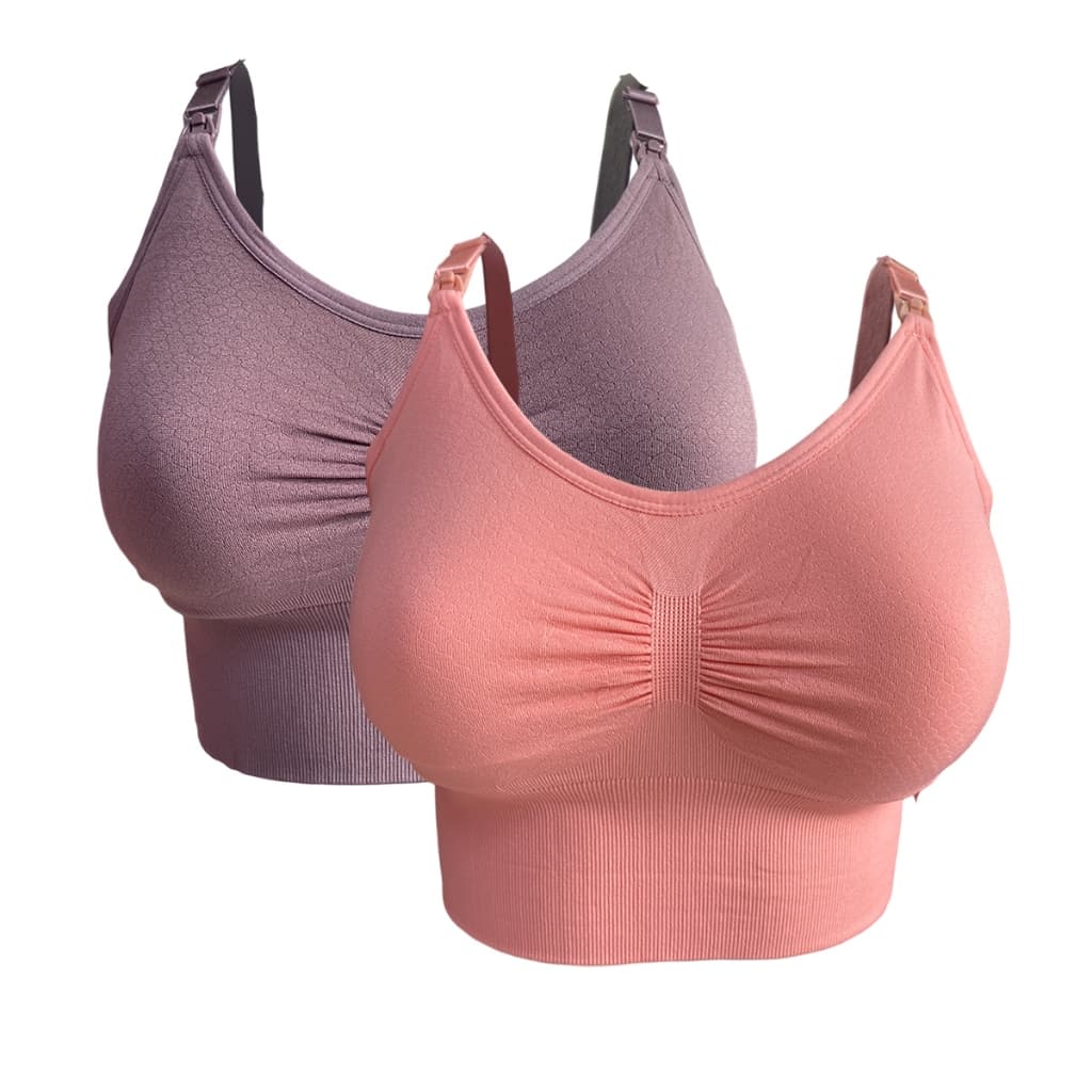 KIT 2 Sutiã Top Amamentação Gestante Bojo Maternidade Macio