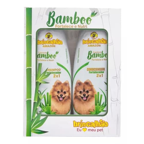Kit Shampoo E Condicionador Brincalhão Bamboo 500ml P/ Cães