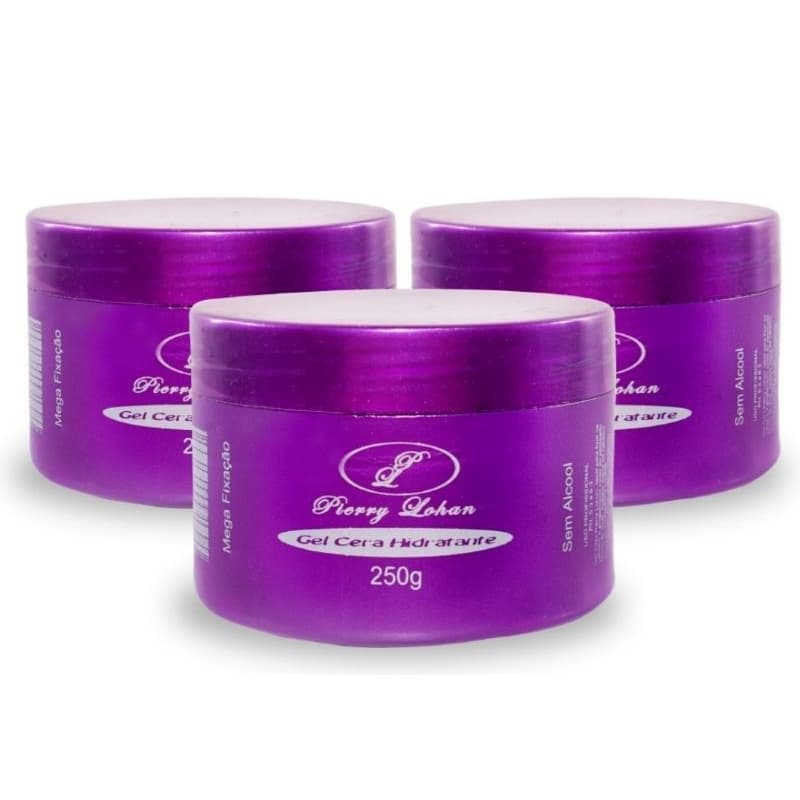 Gel Para Cabelo Cera Pierry Lohan 3 unidades de 250g