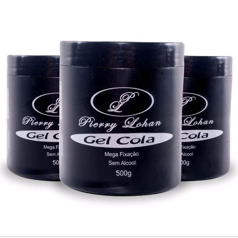 Gel Para Cabelo Cola Pierry Lohan 500g. Kit com 3 unidades