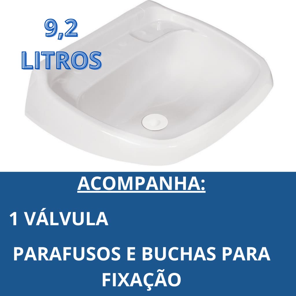 pia cuba lavatório plástico grande 9L para banheiro e lavabo