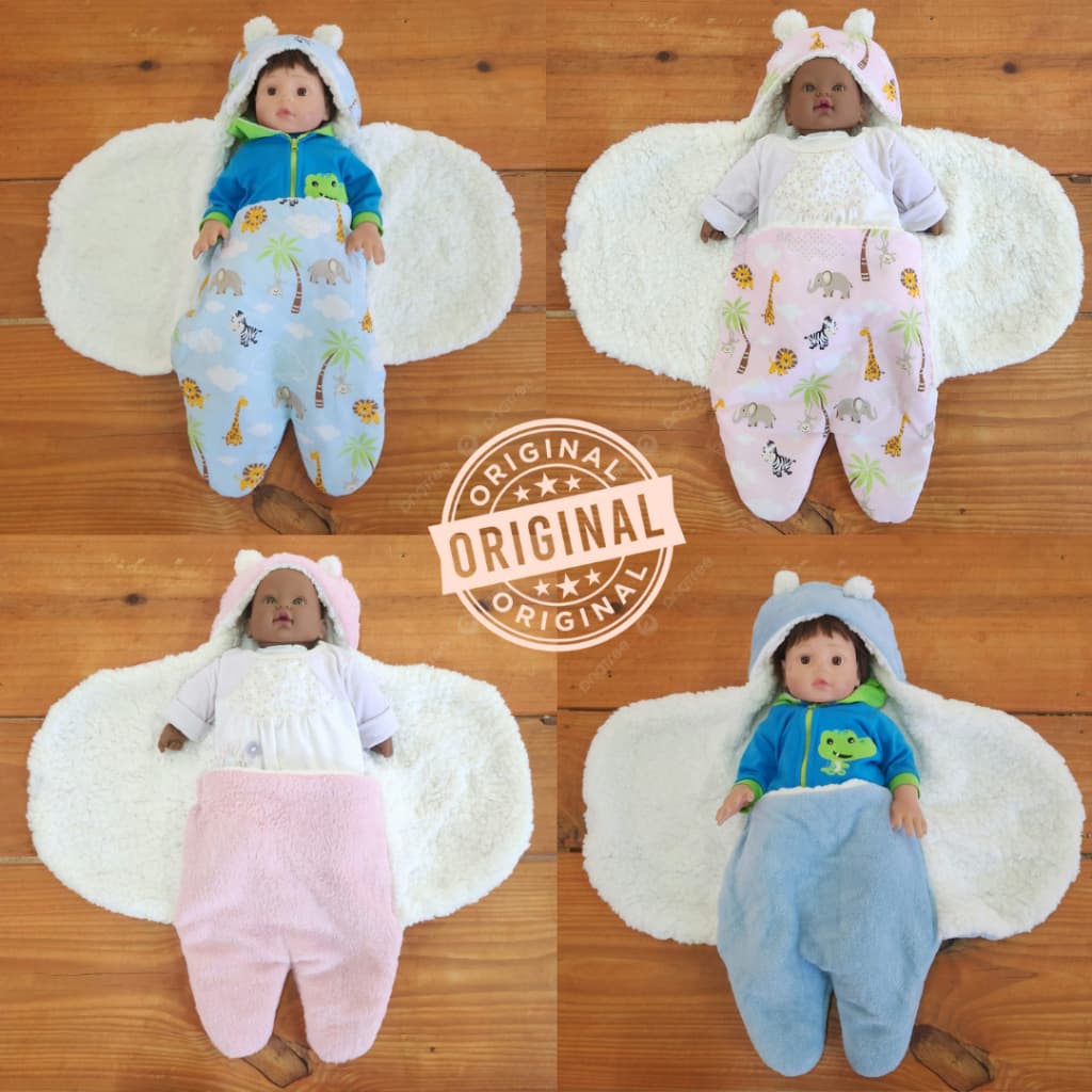 Saco de Bebê Para Dormir Liso Estampado Sherpa Carneirinho Microfibra