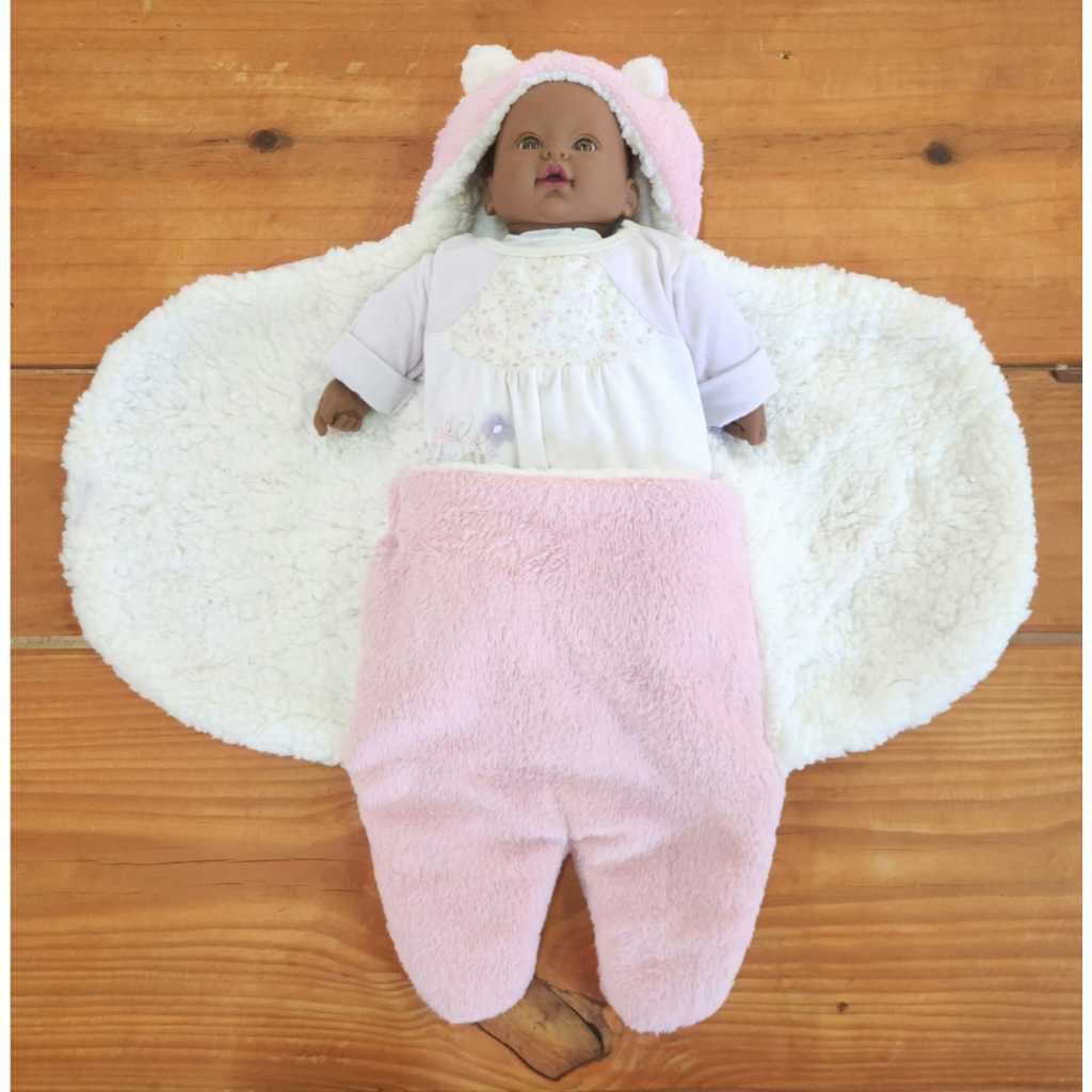 Saco de Bebê Dormir Sherpa Carneirinho Microfibra Liso Estampado