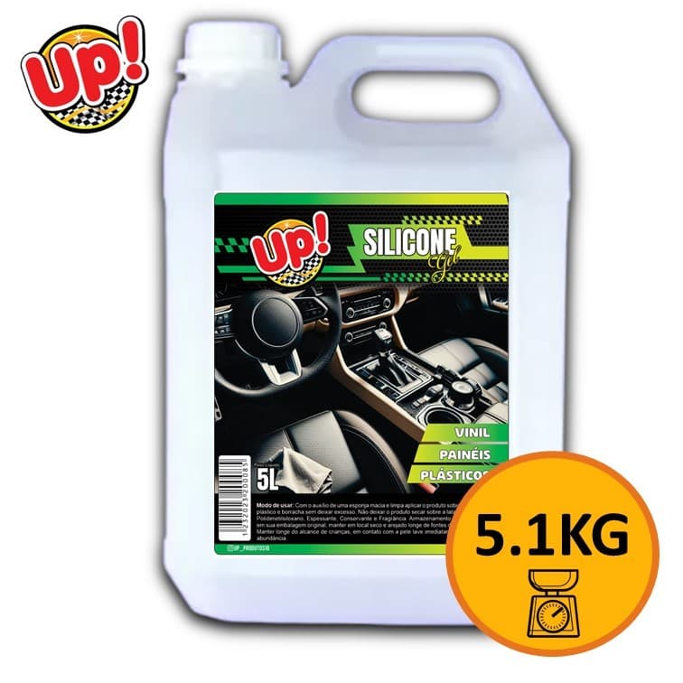 Silicone Gel Automotivo Up Restaurador de Plástico 5 Litros - 5.1KG