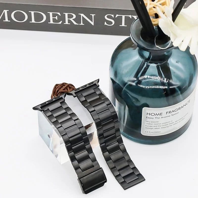 Pulseira em Aço Inoxidável Prata ou Preto para Smartwatchs, Relógios Inteligente.