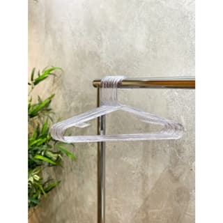Kit 50 Cabides de Acrílico Transparente Loja Atacado