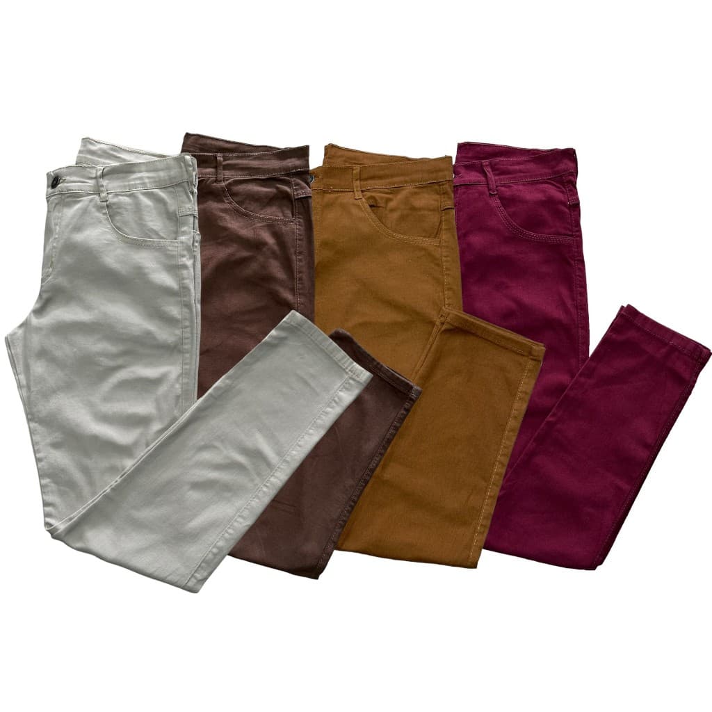 kit C/4 calças masculina jeans modelo slim todas com elastano Calças a pronta entrega