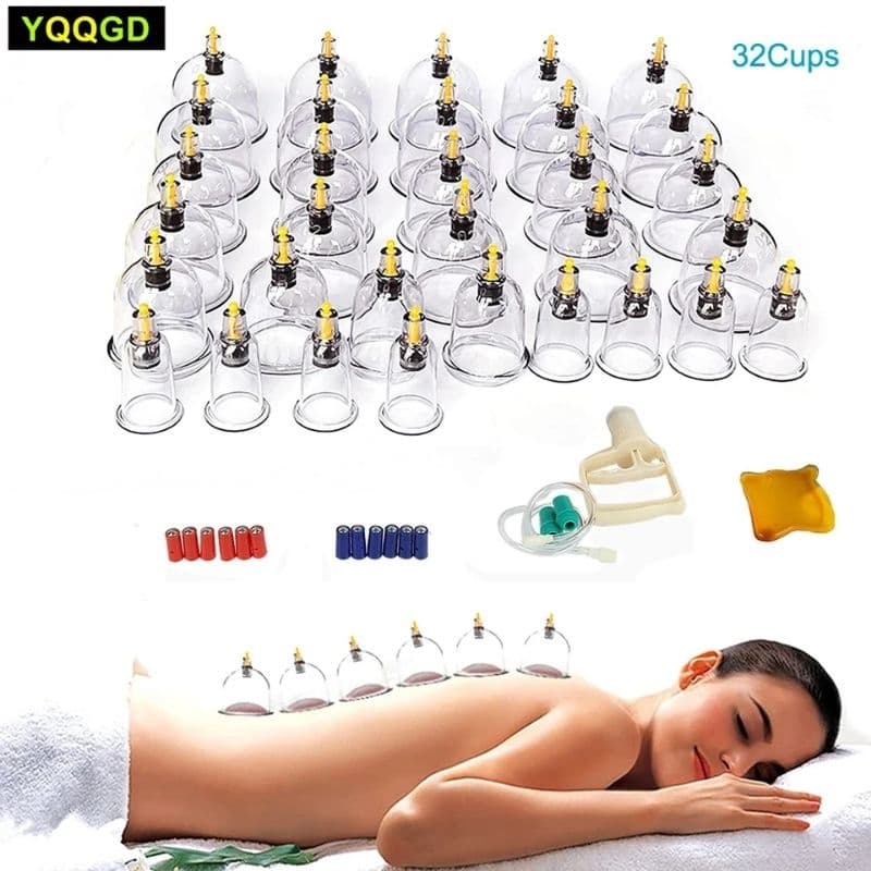 Kit 32 Ventosas Terapêuticas Muscular com Bomba Extensor-OrtomedNagano