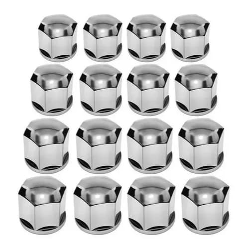 CAPA PARAFUSO CROMADA MEDIDA 19 MM COM 16 PEÇAS