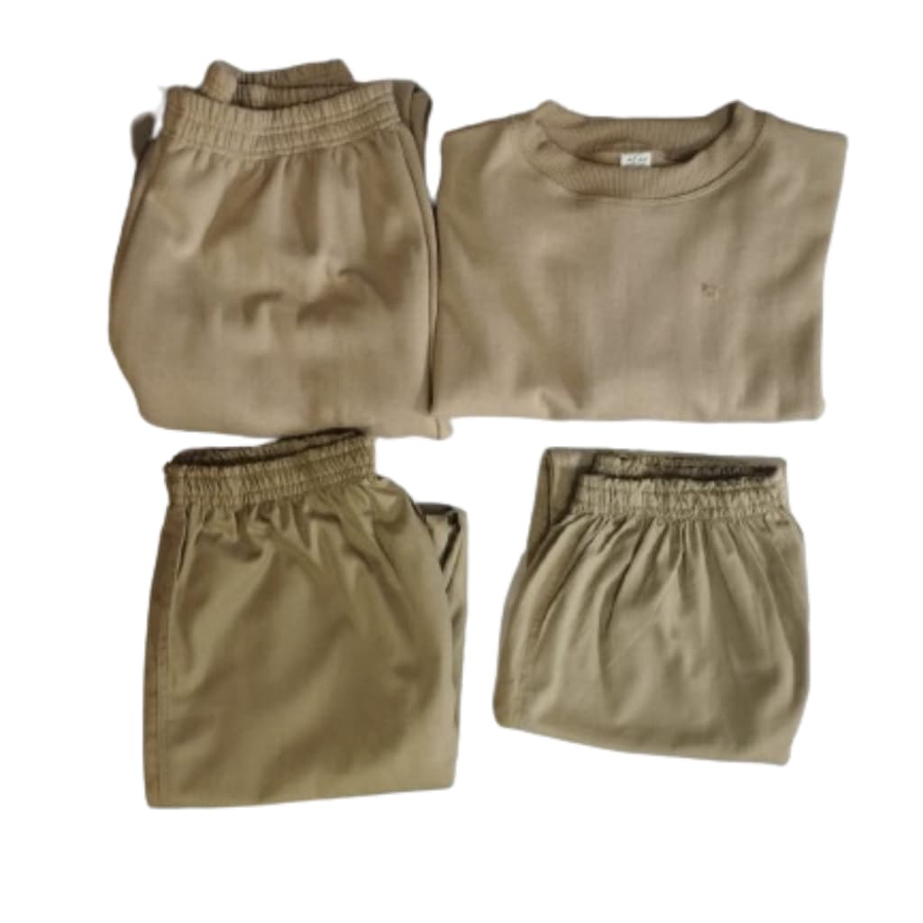 kit uniforme cdp preso (calça e blusa de moletom flanelada + uma calça e bermuda sarja padrao CDP )