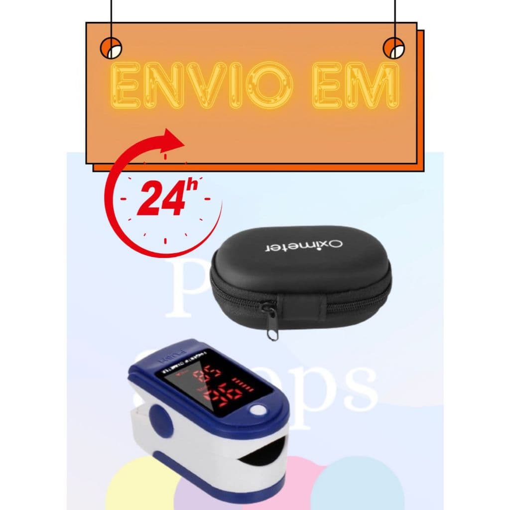 Oximetro digital de dedo portátil + capa para proteção