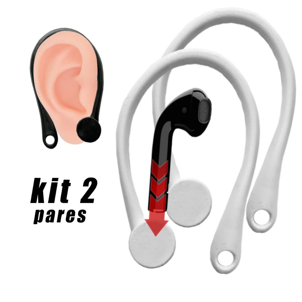 Suporte Alça para Fone de Ouvido Sem Fio Anti-Queda (KIT 2 PARES)