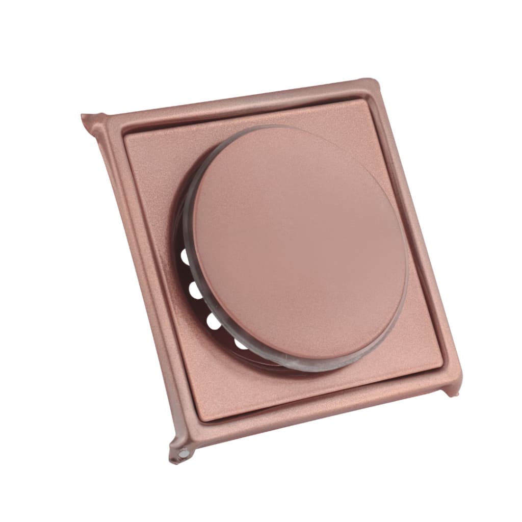 Ralo Click Inteligente Em Inox + Porta Ralo 15x15 cm Rosê Banheiro