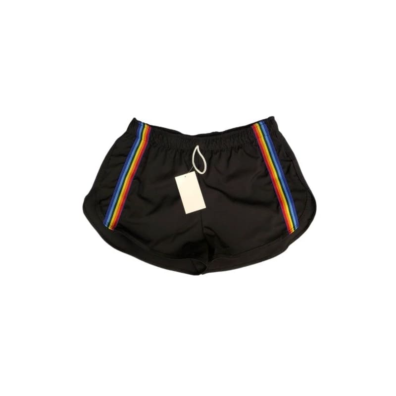 Short Arco íris Lgbt  Feminino Tactel com elastano gringa Academia praia