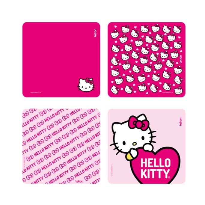 Mouse Pad Hello Kitty Sanrio emborrachado Rosa  Letron- Unidade