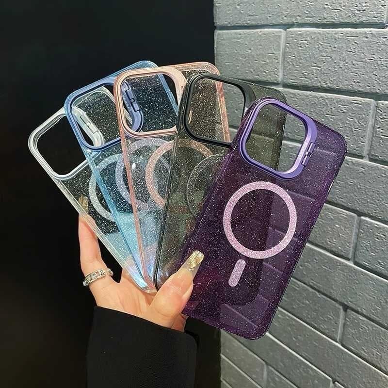Capa de Celular  Suporte/Glitter/MagSafe IPHONE 12/13/13 PRO/13 PRO MAX/14/14 PRO/14 PRO MAX/15 /15 PRO/15 PRO MAX