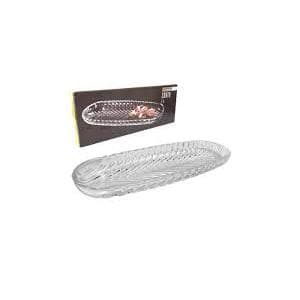Travessa de Vidro Oval (Petisqueira) Prato Santa 27x10,5cm em Vidro Freecom