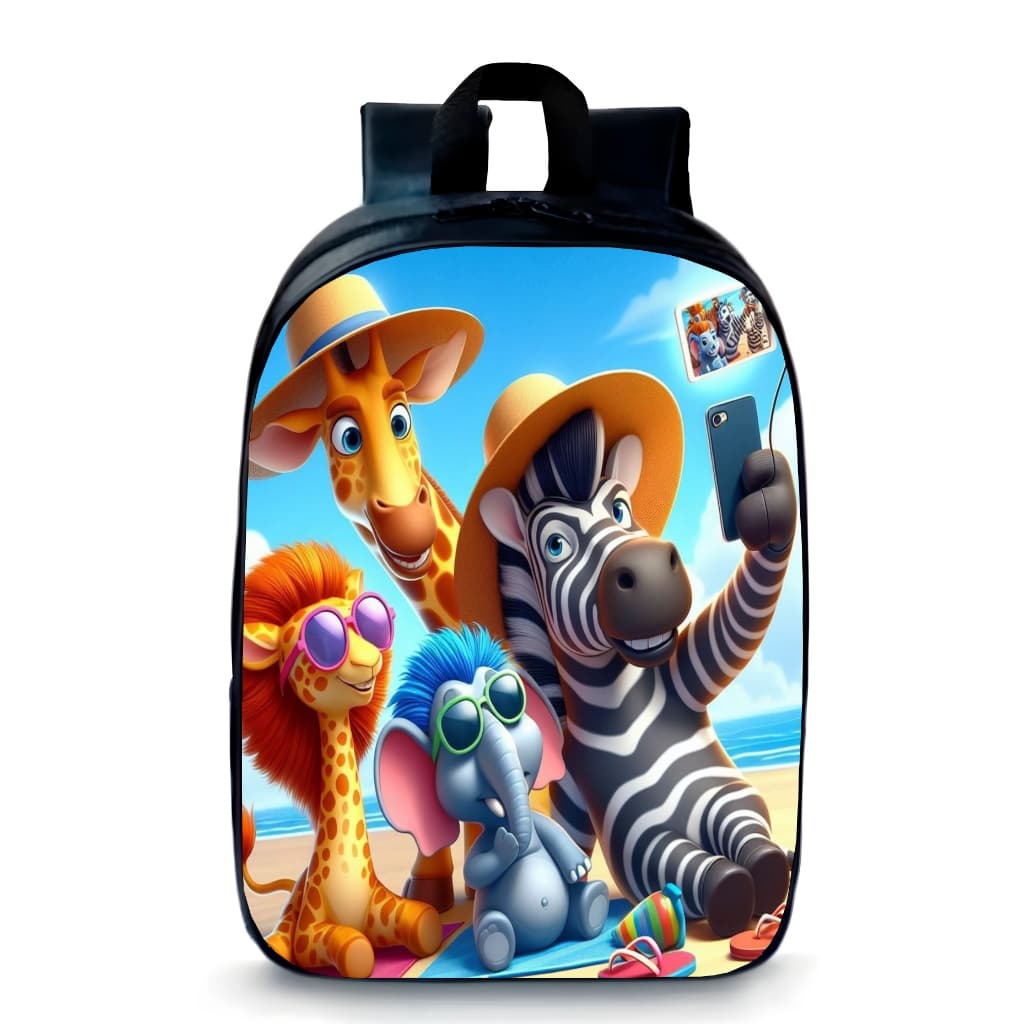 Mochila Pequena Pré-escolar animais na praia diversão infantil promoção