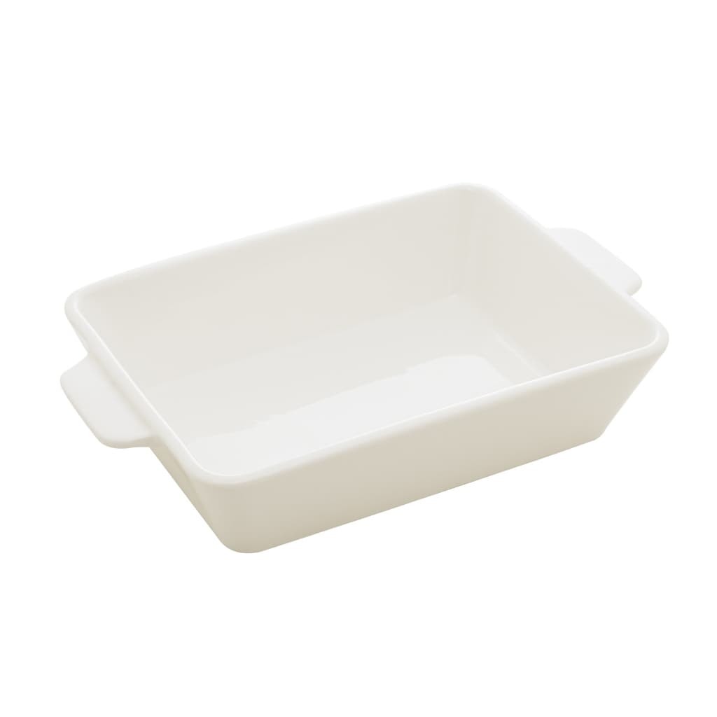 Assadeira/Travessa Refratário Alça De Porcelana Branco 34cm X 20,5cm Lyor
