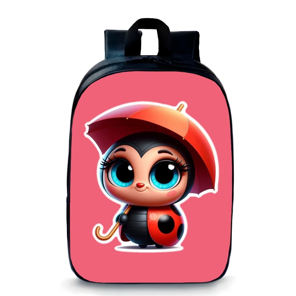 Mochila Pequena Pré-escolar Joaninha fofa voltas as aulas creches infantil promoção