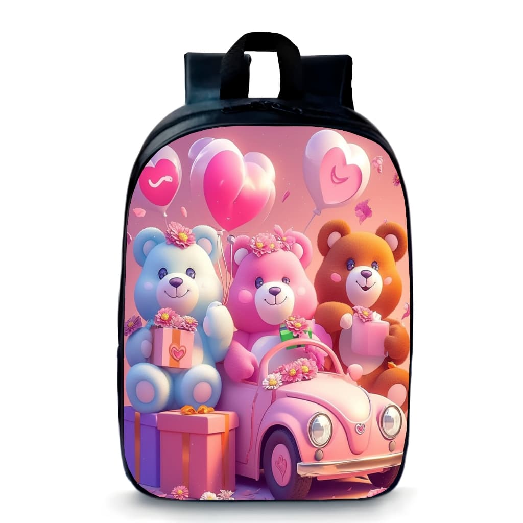 Mochila Pequena Pré-escolar Ursinhos fofos moda infantil corações promoção
